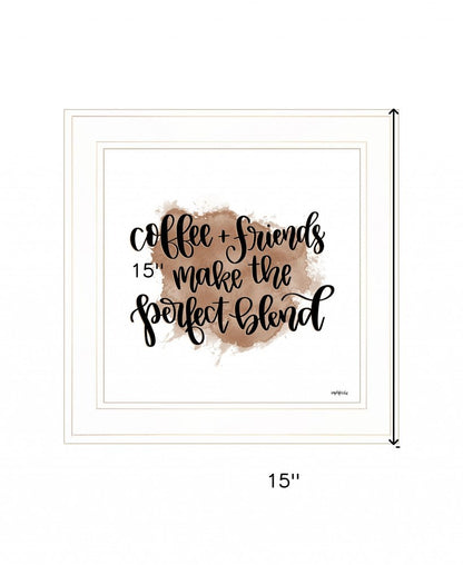Coffee and Friends 2 White Framed Print Wall Art HomeRoots