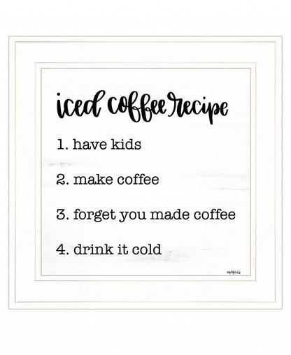 Iced Coffee Recipe 2 White Framed Print Wall Art HomeRoots