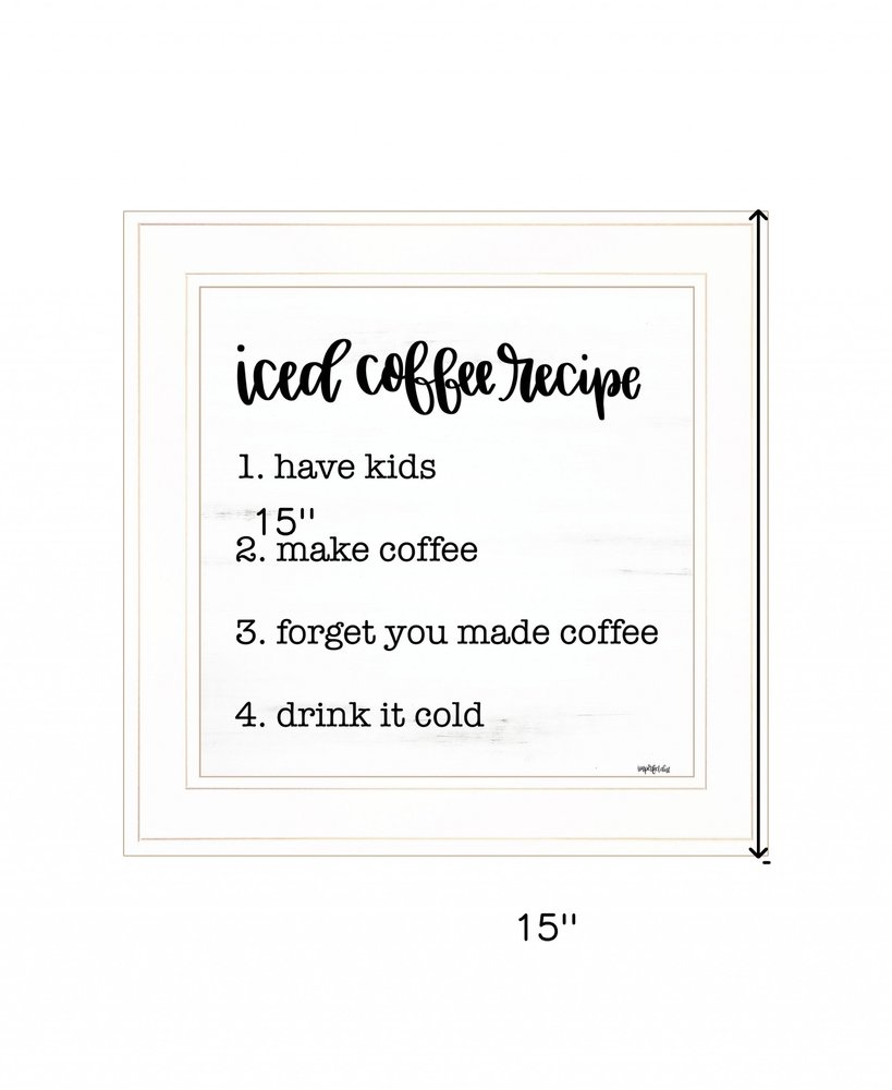 Iced Coffee Recipe 2 White Framed Print Wall Art HomeRoots