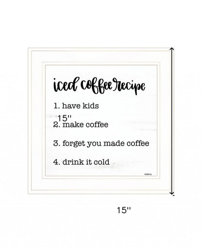 Iced Coffee Recipe 2 White Framed Print Wall Art HomeRoots