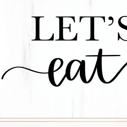 Lets Eat 2 White Framed Print Kitchen Wall Art HomeRoots