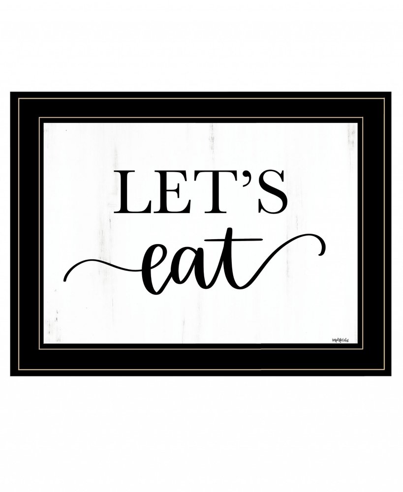 Lets Eat 3 Black Framed Print Kitchen Wall Art HomeRoots