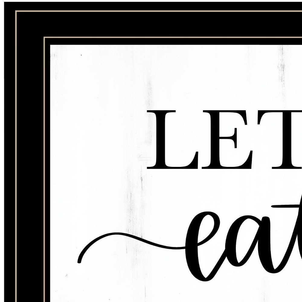 Lets Eat 3 Black Framed Print Kitchen Wall Art — view 3