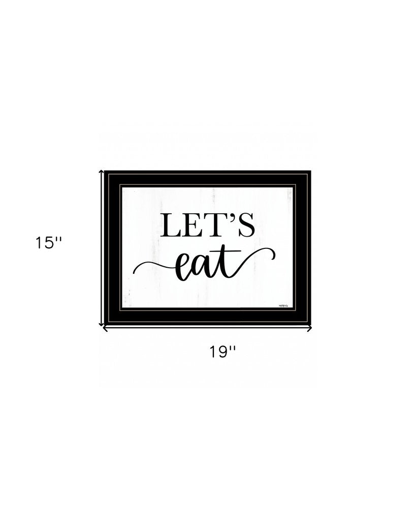 Lets Eat 3 Black Framed Print Kitchen Wall Art HomeRoots