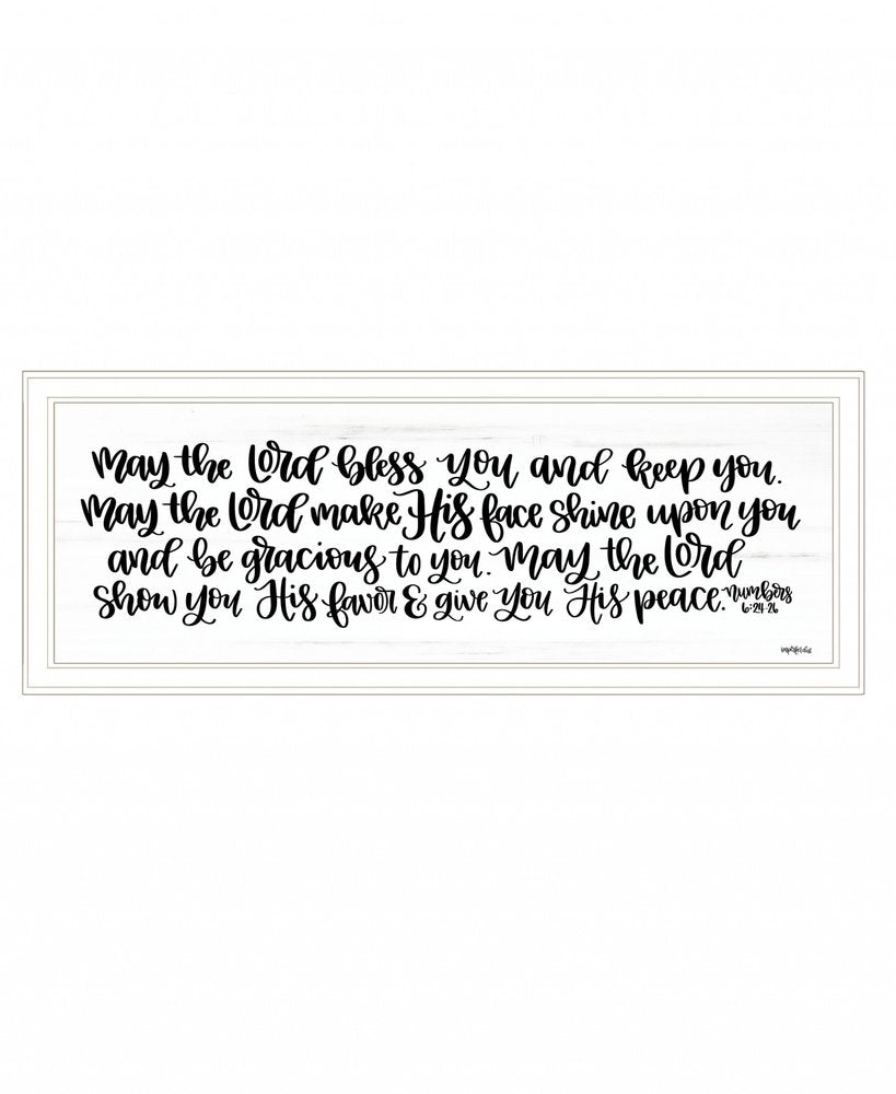 May the Lord Bless You and Keep You 1 White Framed Print Wall Art HomeRoots