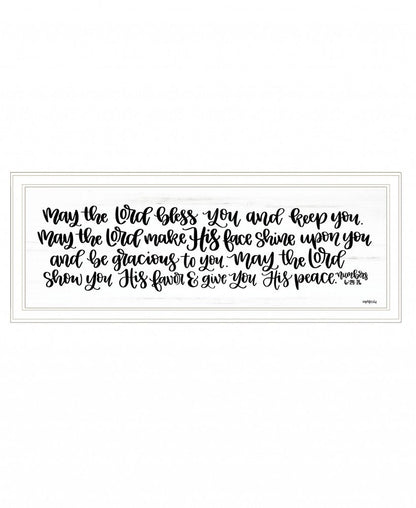 May the Lord Bless You and Keep You 1 White Framed Print Wall Art HomeRoots