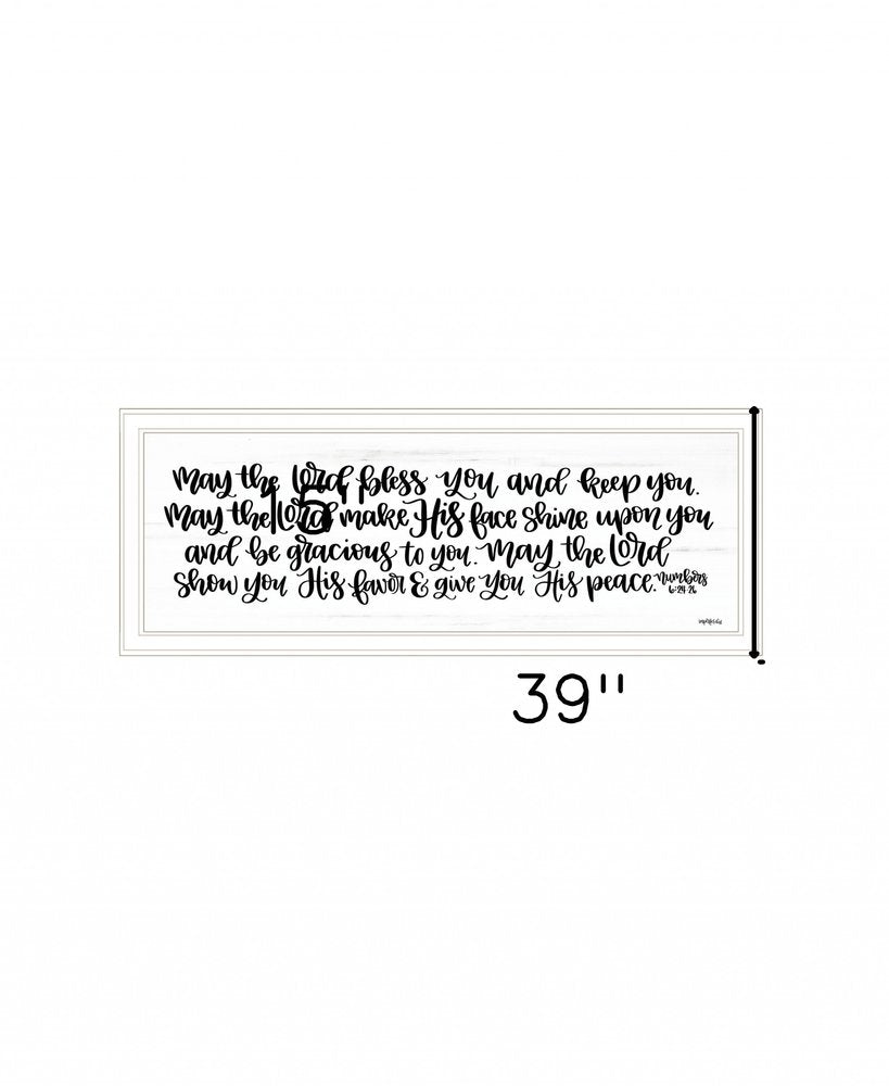 May the Lord Bless You and Keep You 1 White Framed Print Wall Art HomeRoots