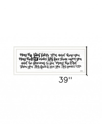 May the Lord Bless You and Keep You 1 White Framed Print Wall Art HomeRoots