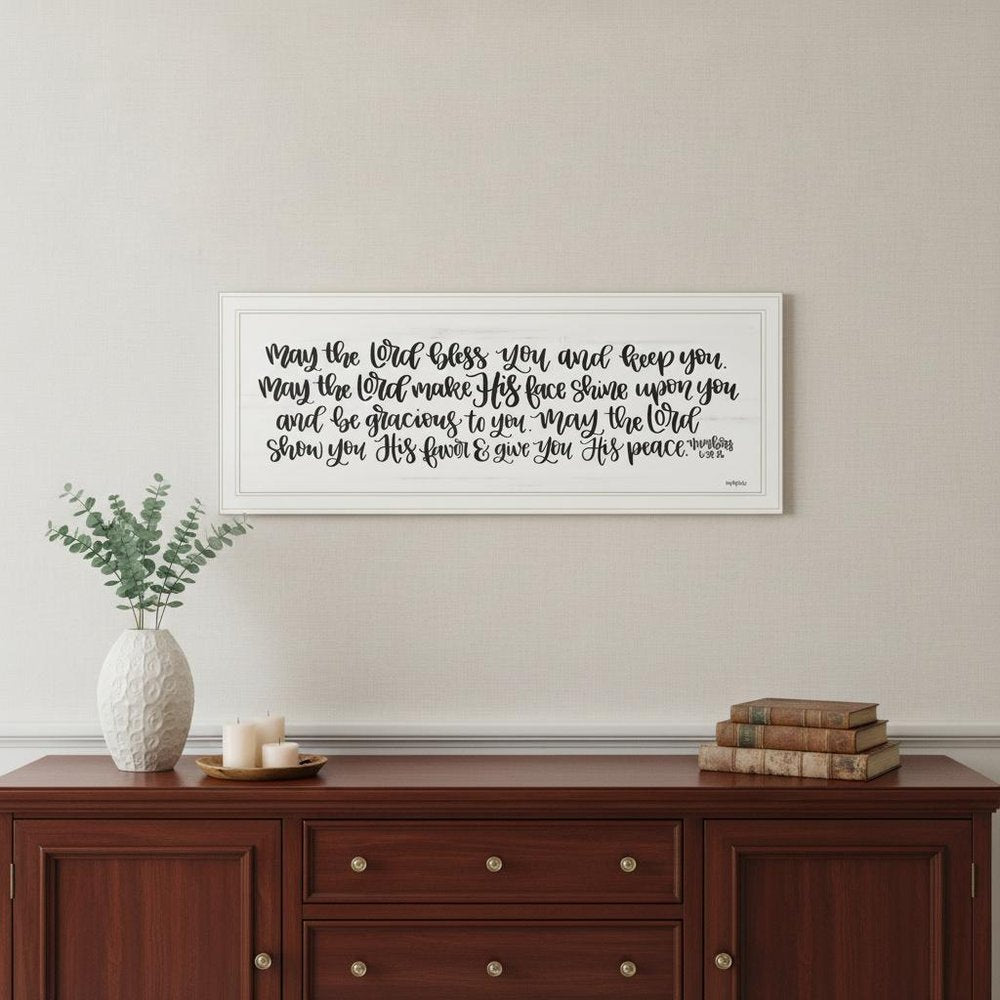 May the Lord Bless You and Keep You 1 White Framed Print Wall Art HomeRoots