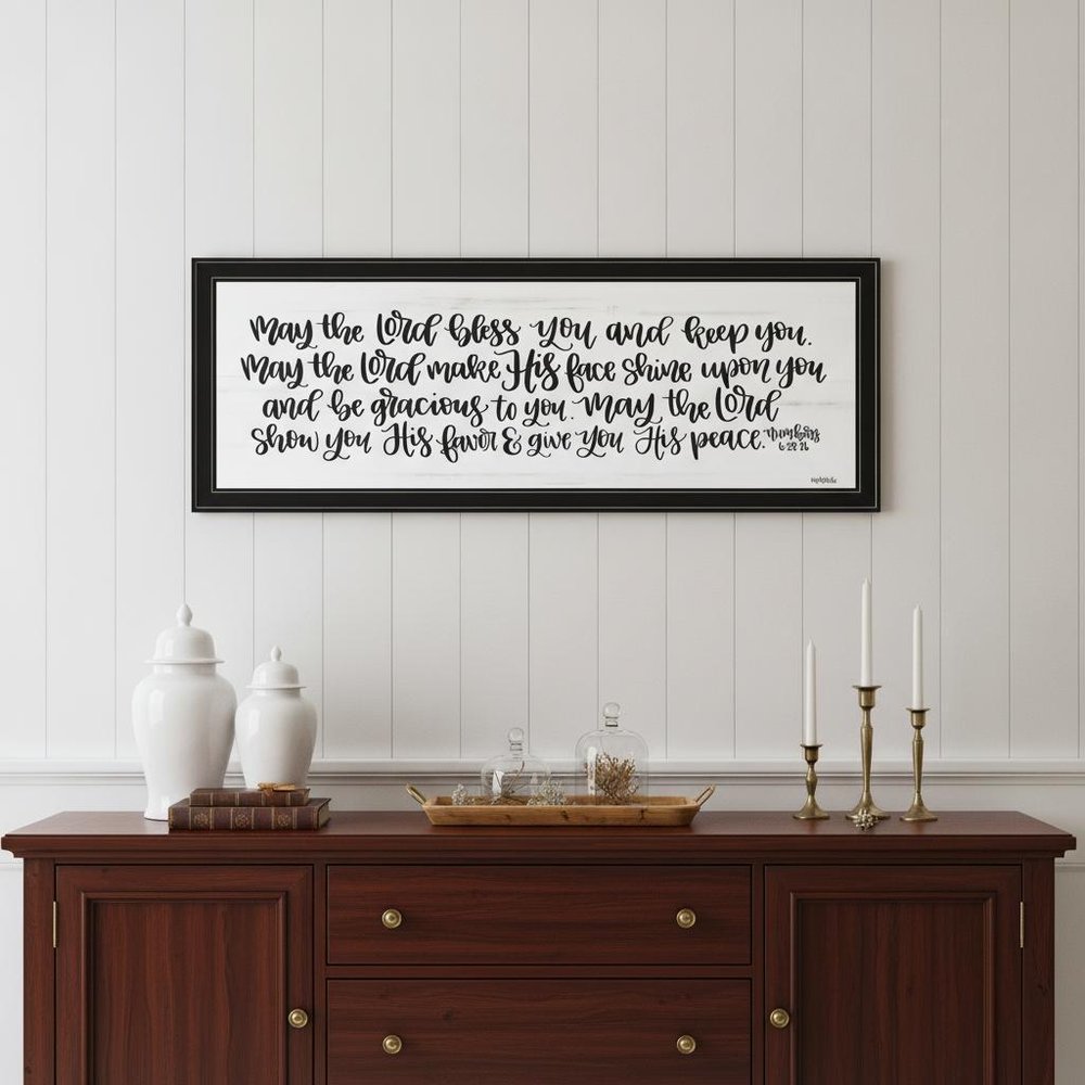 May the Lord Bless You and Keep You 2 Black Framed Print Wall Art HomeRoots