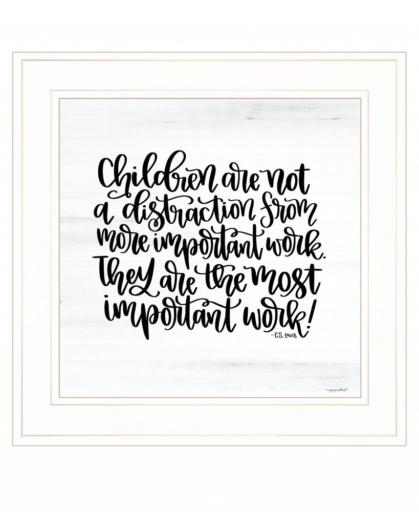 The Most Important Work 2 White Framed Print Wall Art HomeRoots
