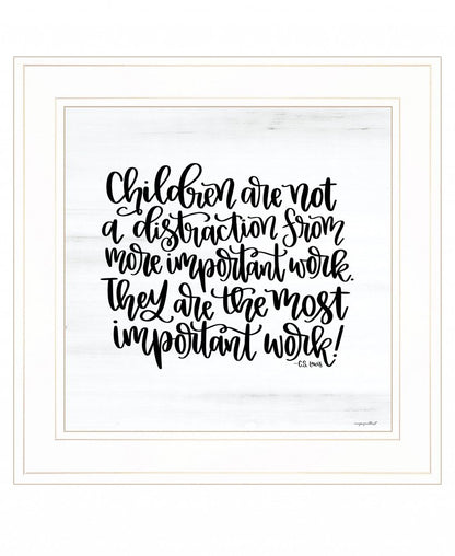 The Most Important Work 2 White Framed Print Wall Art HomeRoots