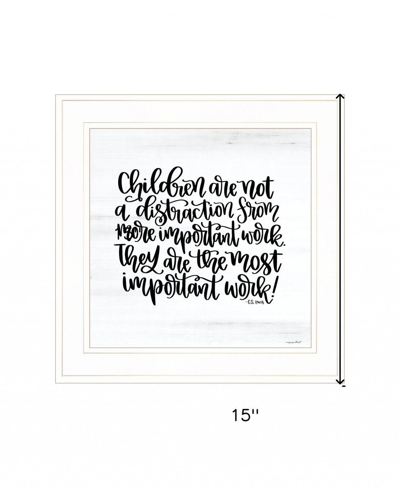 The Most Important Work 2 White Framed Print Wall Art — view 3