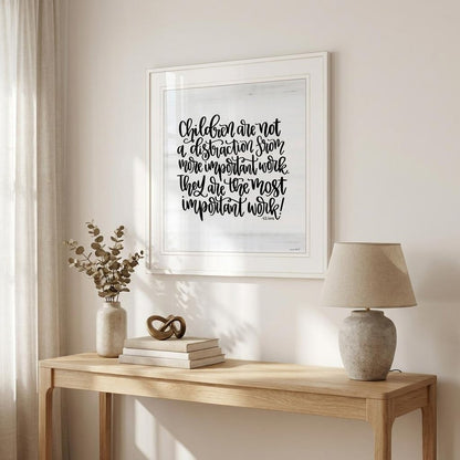 The Most Important Work 2 White Framed Print Wall Art HomeRoots