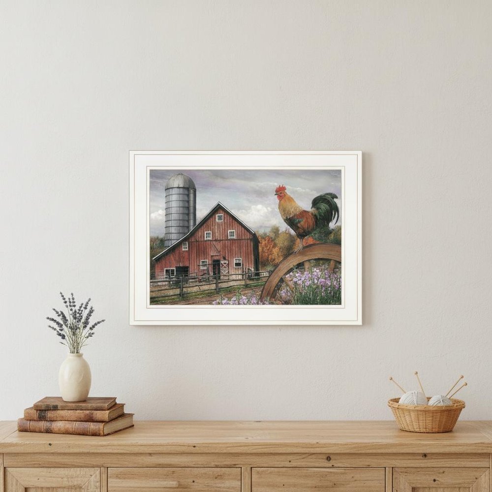Good Morning Vermont 2 White Framed Print Wall Art — view 5