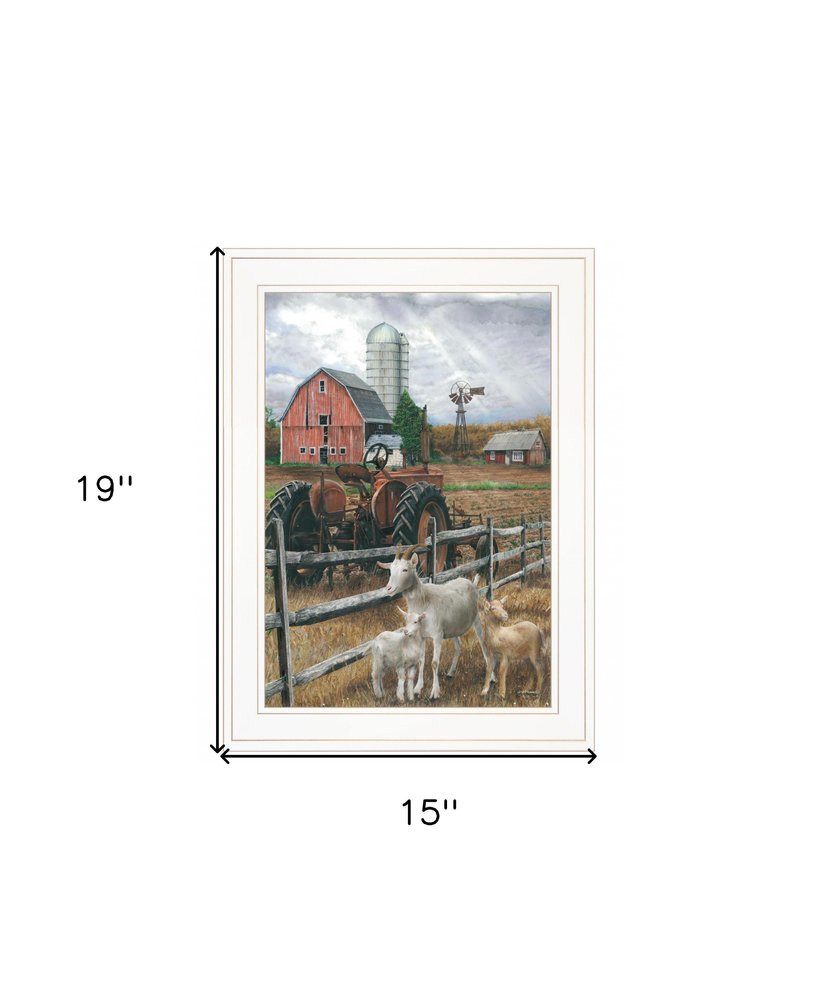 The Old Tractor 2 White Framed Print Wall Art HomeRoots