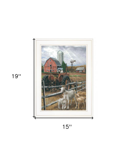 The Old Tractor 2 White Framed Print Wall Art HomeRoots