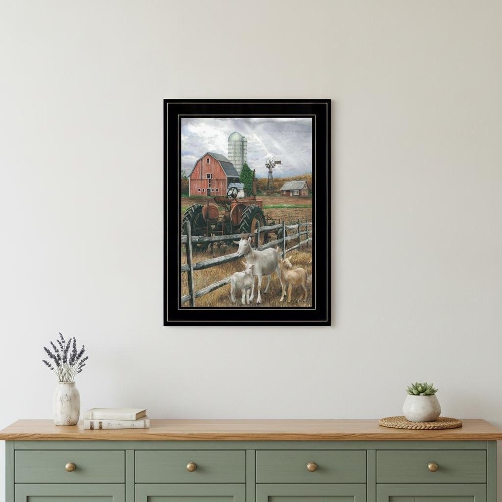 The Old Tractor 2 White Framed Print Wall Art HomeRoots