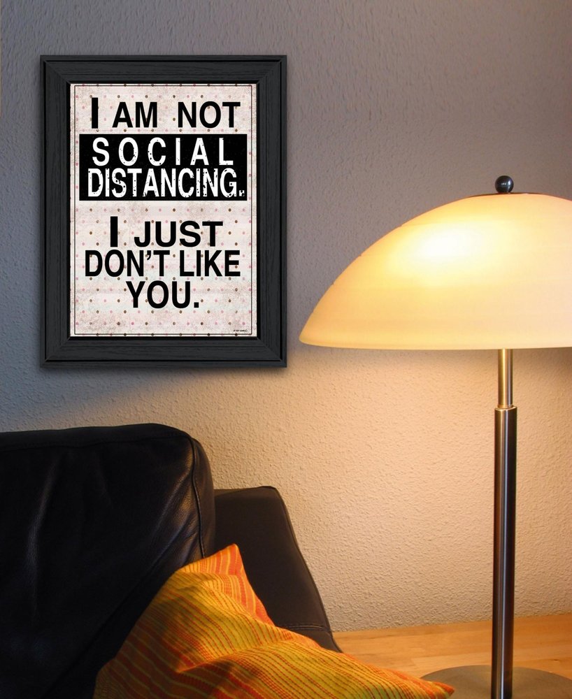 Social Distancing 1 Black Framed Print Wall Art HomeRoots
