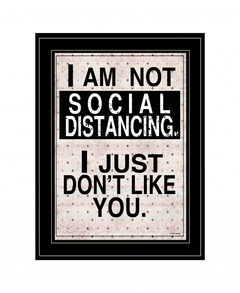 Social Distancing 2 Black Framed Print Wall Art HomeRoots