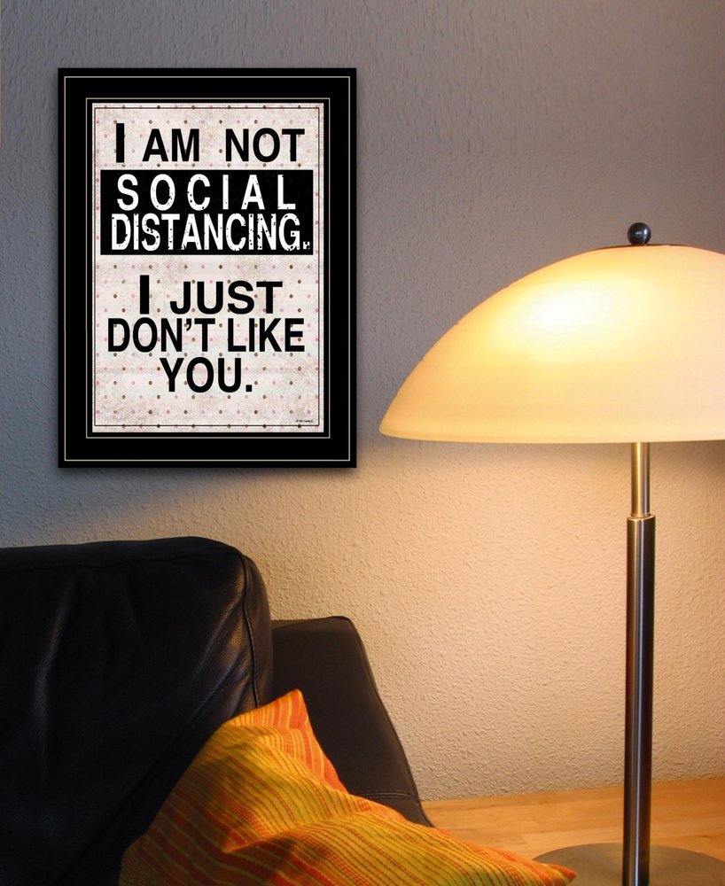 Social Distancing 2 Black Framed Print Wall Art — view 4
