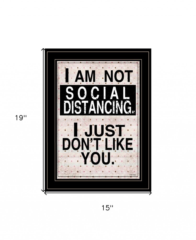 Social Distancing 2 Black Framed Print Wall Art — view 5