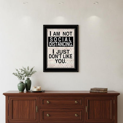 Social Distancing 2 Black Framed Print Wall Art HomeRoots