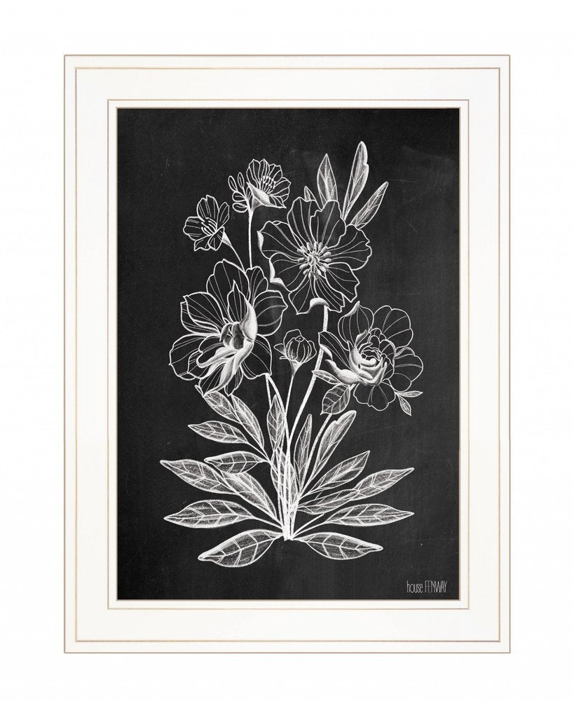 Vintage Chalkboard 2 White Framed Print Wall Art — view 1