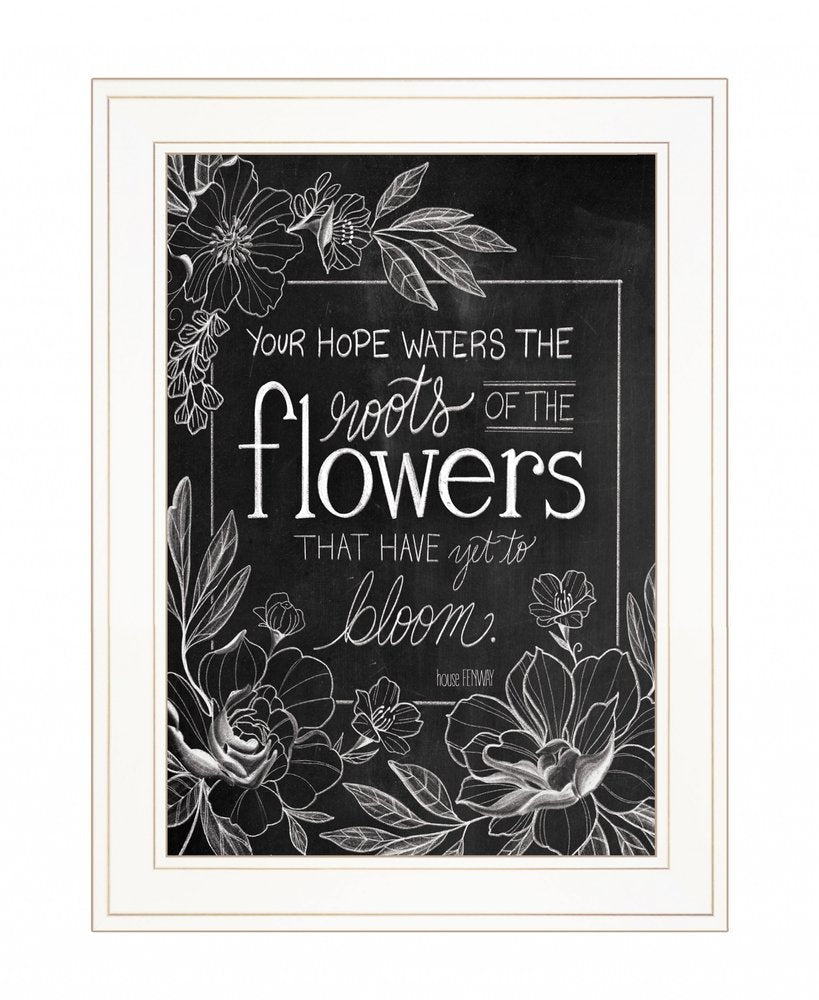 Yet to Bloom 3 White Framed Print Wall Art — view 1
