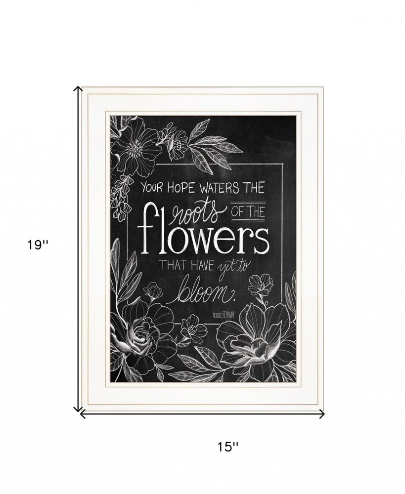 Yet to Bloom 3 White Framed Print Wall Art — view 4