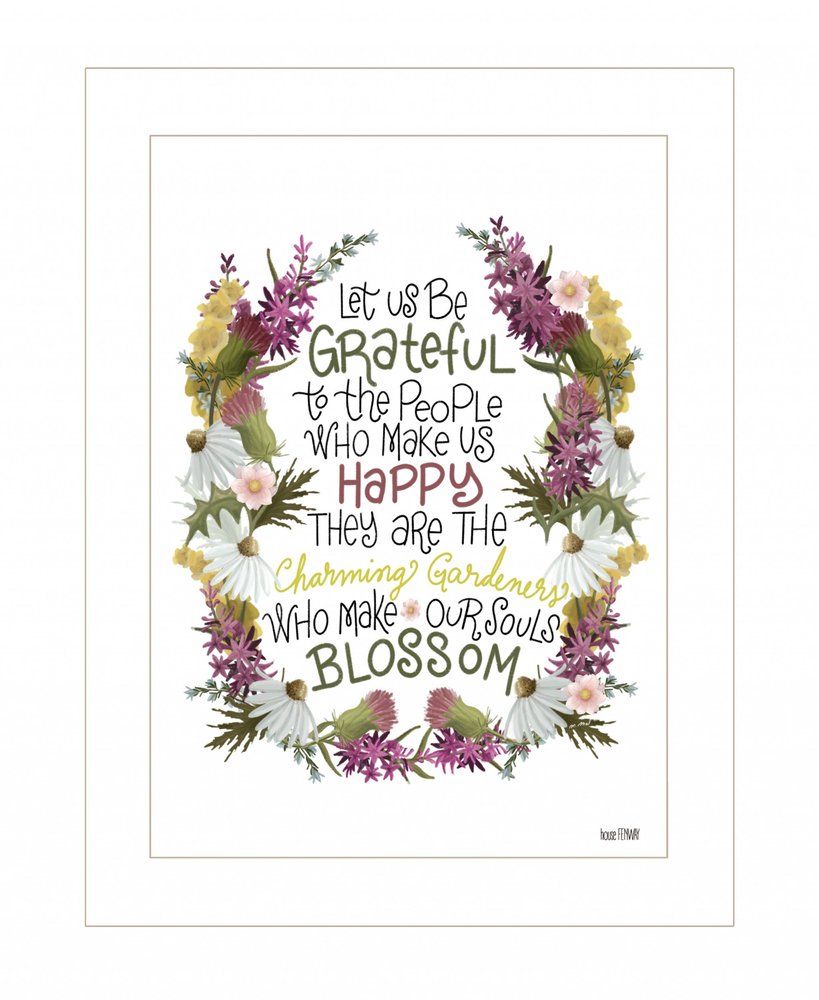Charming Garden 2 White Framed Print Wall Art — view 1