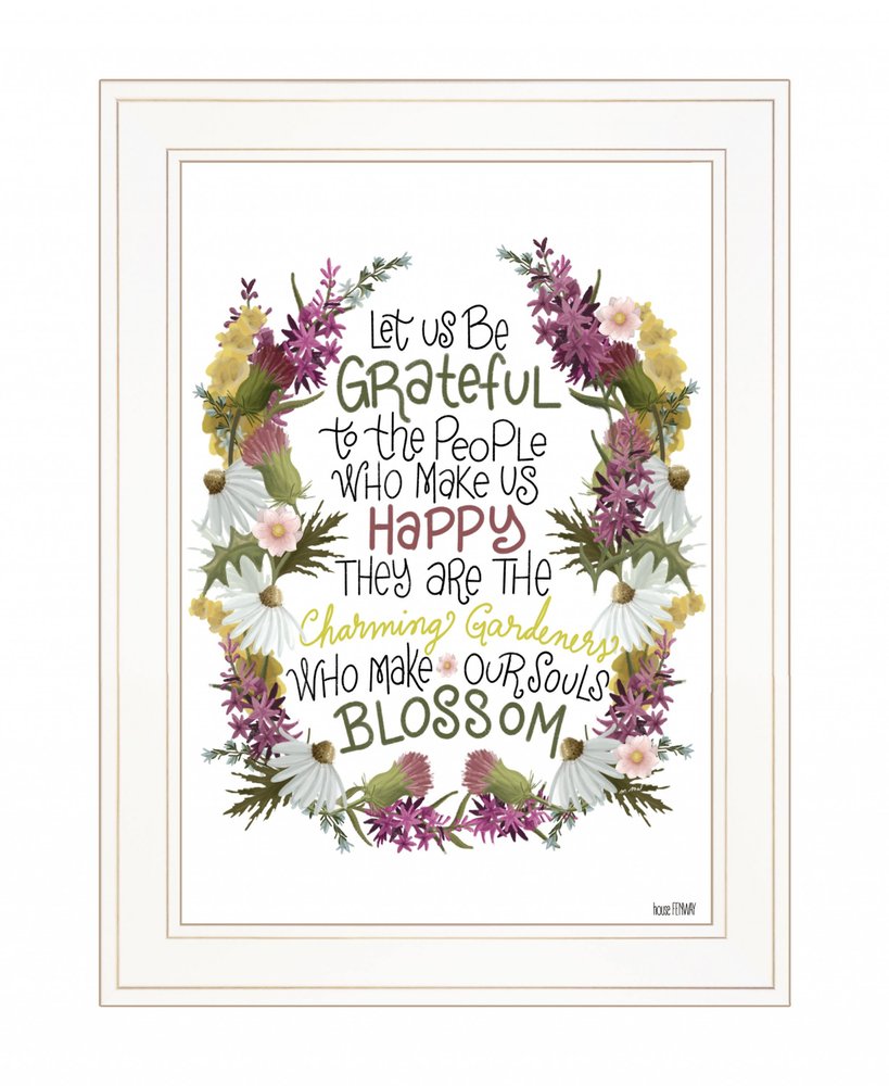 Charming Garden 3 White Framed Print Wall Art — view 2