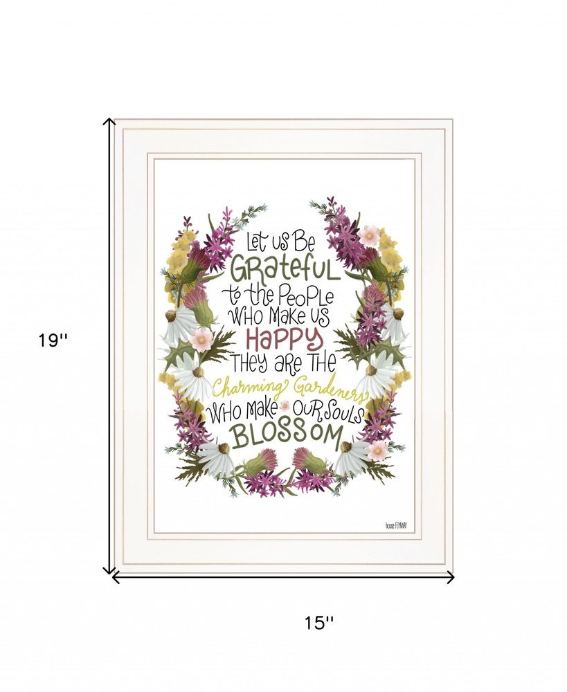 Charming Garden 3 White Framed Print Wall Art — view 4