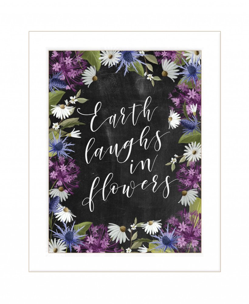 Earth Laughs in Flowers 3 White Framed Print Wall Art HomeRoots