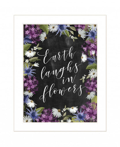 Earth Laughs in Flowers 3 White Framed Print Wall Art HomeRoots