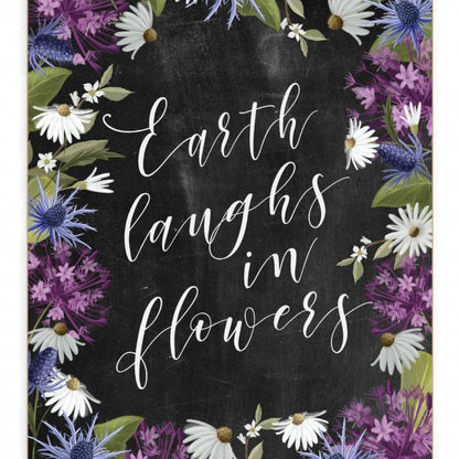 Earth Laughs in Flowers 3 White Framed Print Wall Art HomeRoots