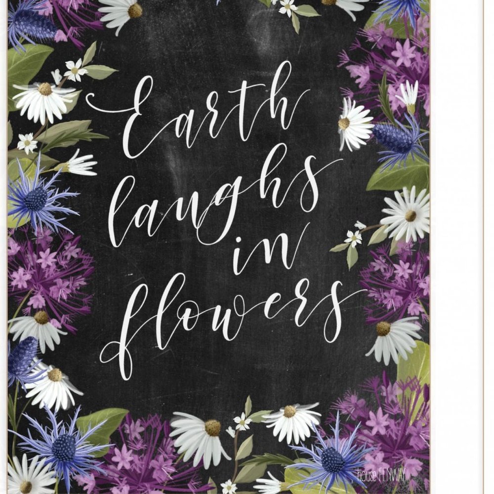 Earth Laughs in Flowers 3 White Framed Print Wall Art — view 4