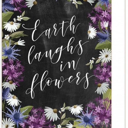 Earth Laughs in Flowers 3 White Framed Print Wall Art HomeRoots