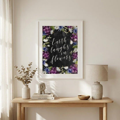 Earth Laughs in Flowers 3 White Framed Print Wall Art HomeRoots
