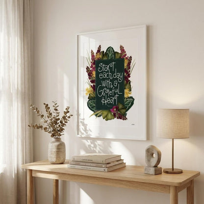 Grateful Heart 3 White Framed Print Wall Art HomeRoots