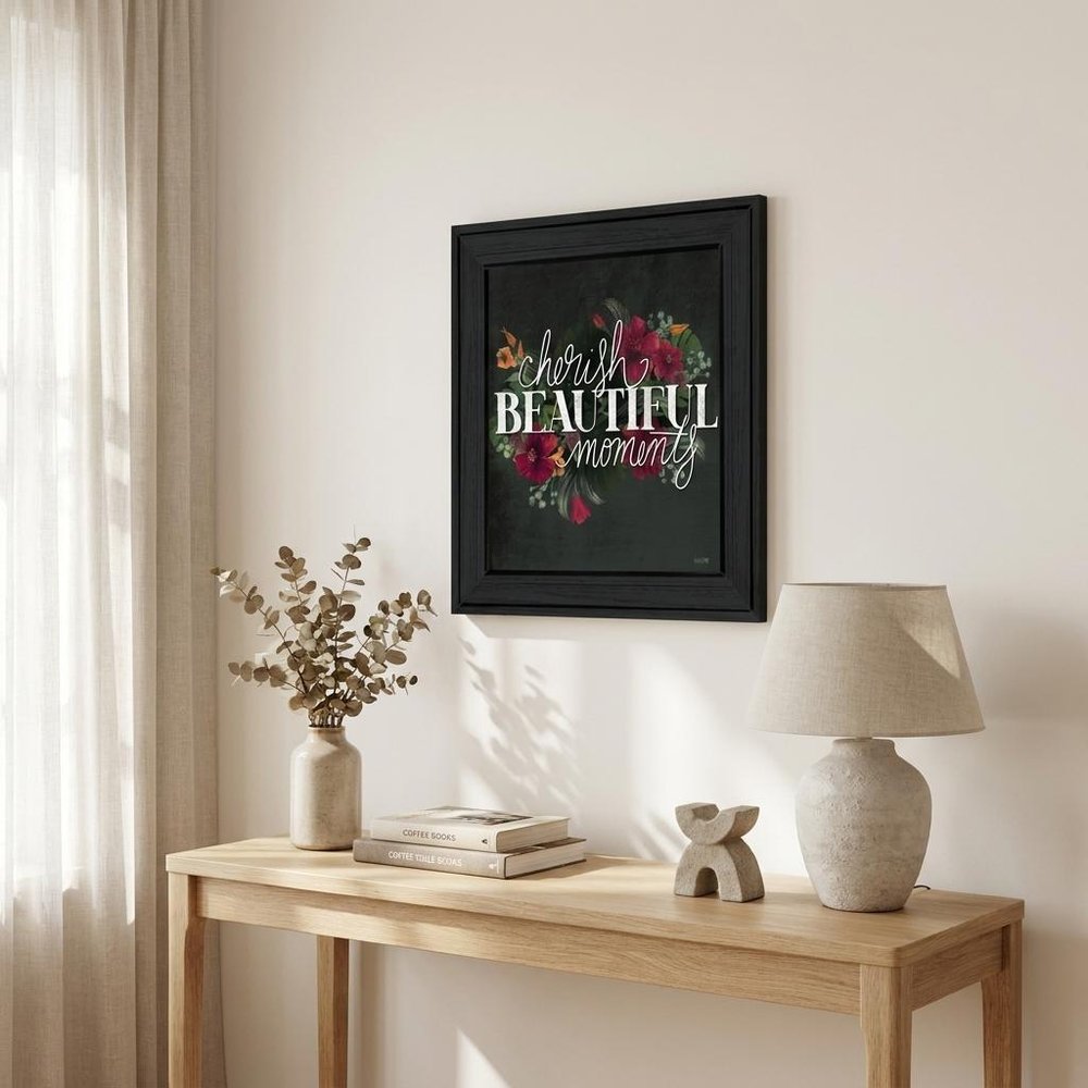 Cherish the Moments 3 Black Framed Print Wall Art — view 1