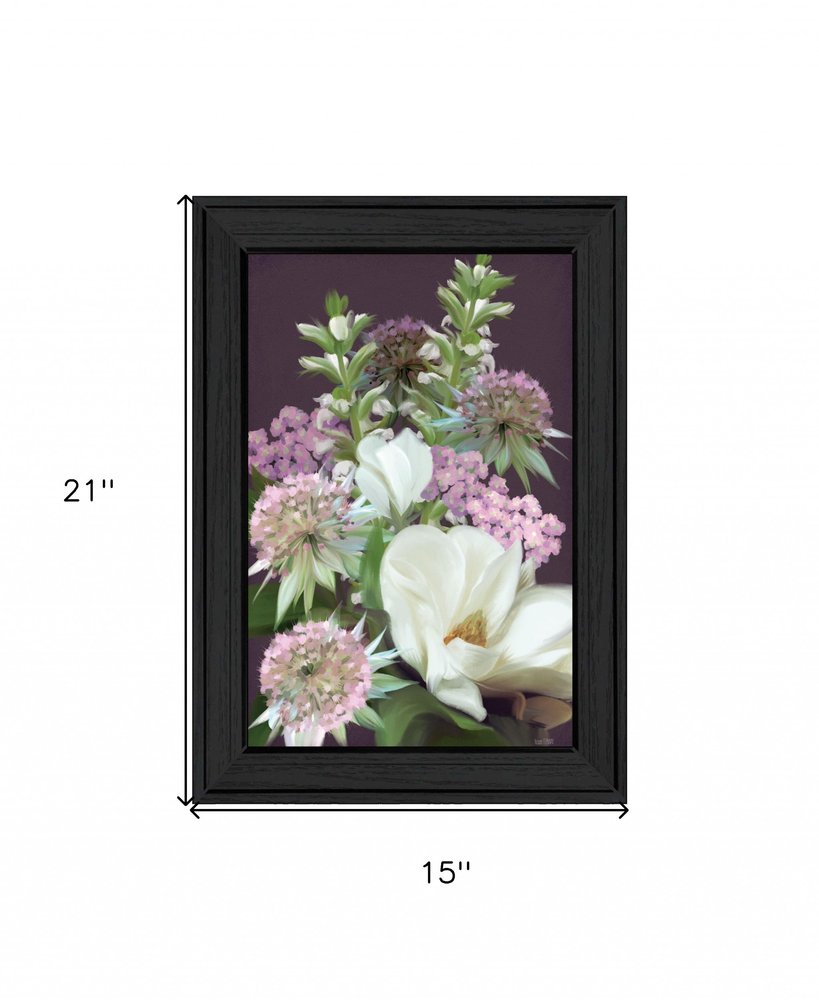 Wild For Plum Bouquet 3 Black Framed Print Wall Art HomeRoots