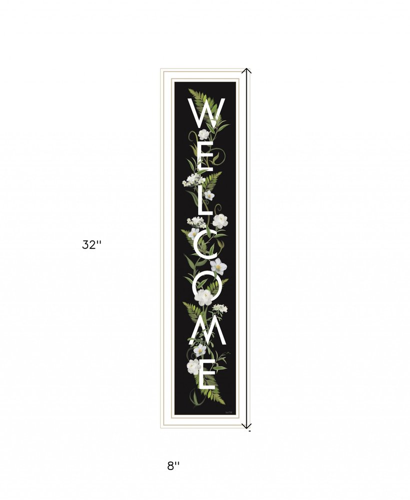 Welcome Sign I 4 White Framed Print Wall Art HomeRoots