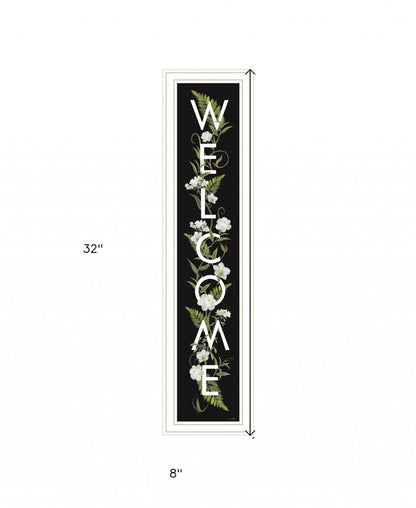 Welcome Sign I 4 White Framed Print Wall Art HomeRoots