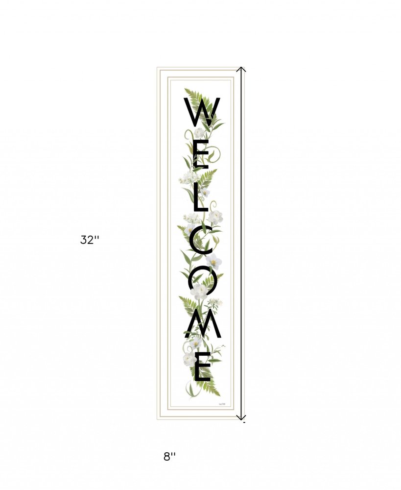 Welcome Sign II 4 White Framed Print Wall Art HomeRoots
