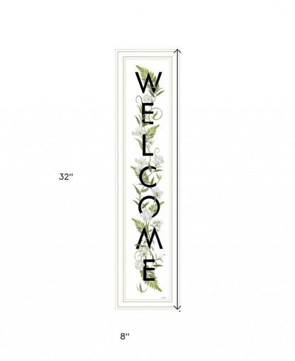 Welcome Sign II 4 White Framed Print Wall Art HomeRoots