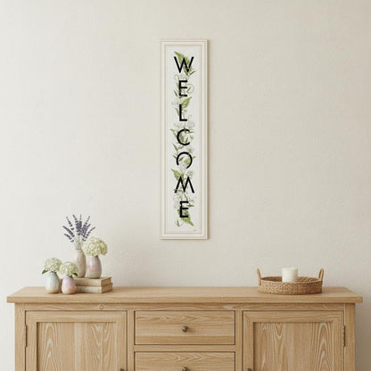 Welcome Sign II 4 White Framed Print Wall Art HomeRoots