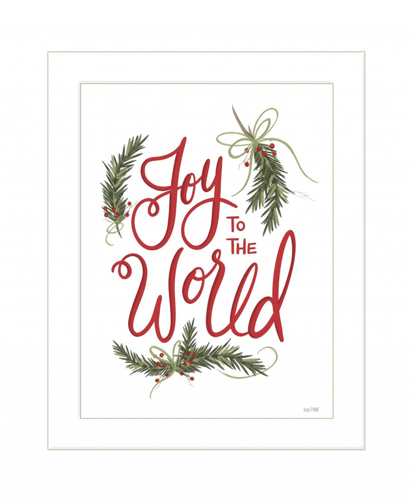 Joy to the World 2 White Framed Print Wall Art — view 1