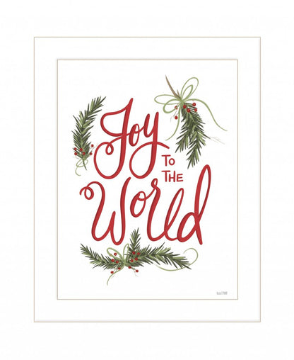 Joy to the World 2 White Framed Print Wall Art HomeRoots