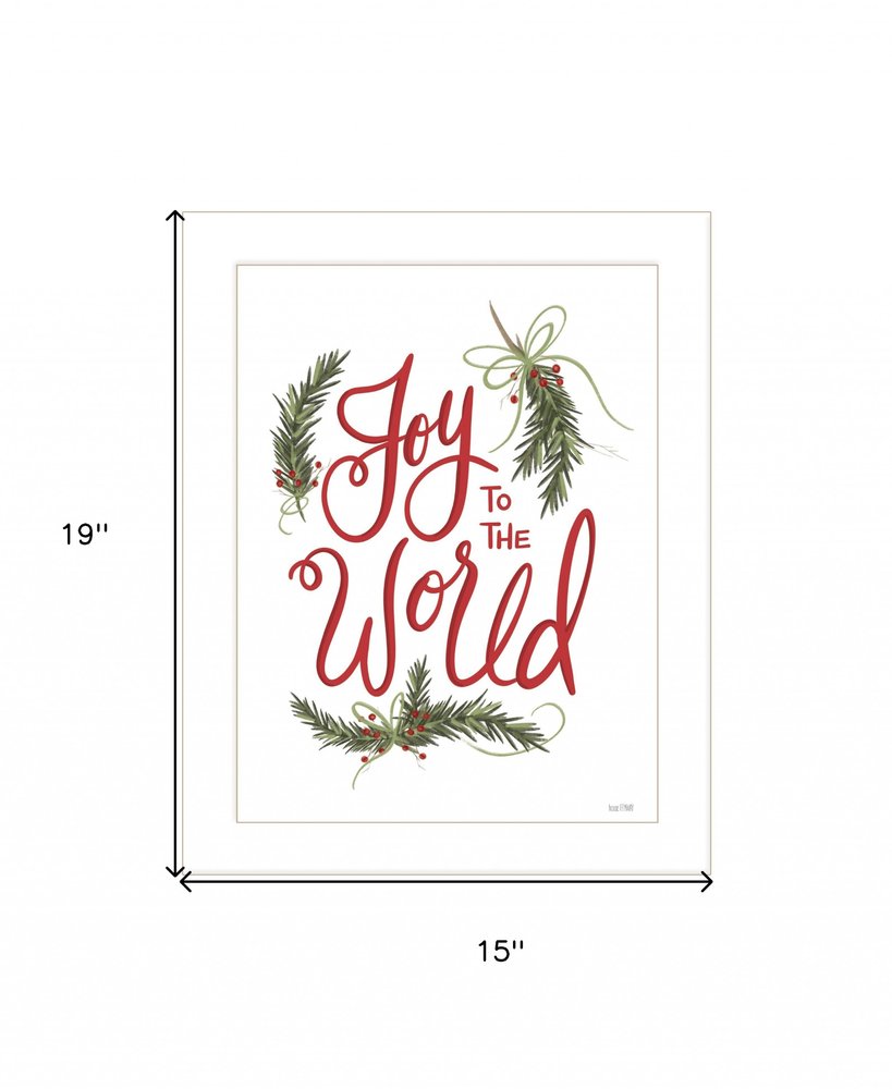 Joy to the World 2 White Framed Print Wall Art — view 3